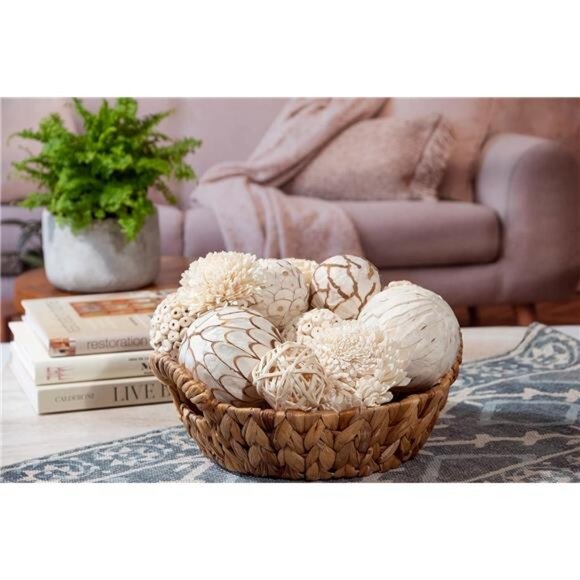 Large Decorative Balls Bowl Filler Decor Orbs White - Picture 9 of 12